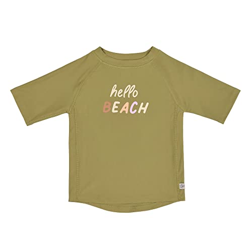 LÄSSIG Baby Kinder Schwimmshirt Badeshirt Kurzarm UV Schutz/Short Sleeve Rashguard Hello Beach moss, 13-18 Monate, Größe: 86 von LÄSSIG
