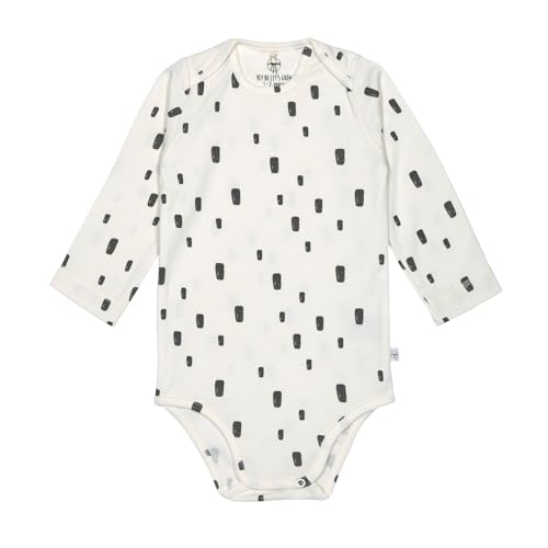 LÄSSIG Baby Wickelbody langarm aus Bio Baumwolle GOTS zertifiziert mit Druckknopf/Long Sleeve Body Bricks milky, Größe 74/80 von LÄSSIG