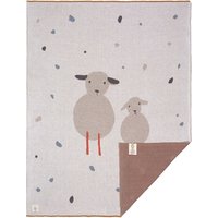 LÄSSIG Babydecke gestrickt Tiny Farmer Sheep 80 x 100 cm von LÄSSIG