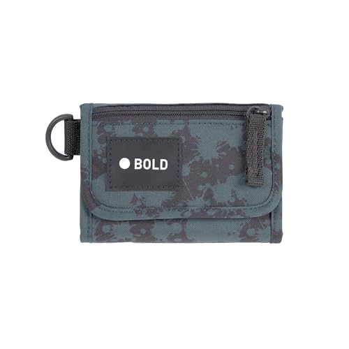 BOLD Lässig Kinder Geldbeutel mit Klettverschluss und transparenten Sichtfenster/School Wallet Bold Spots blue von LÄSSIG