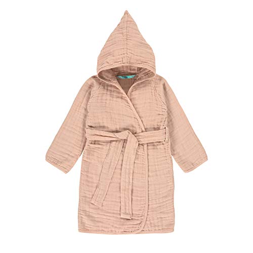 LÄSSIG Kinder Bademantel Baumwolle/Muslin Bathrobe light pink 12 - 18 Monate von LÄSSIG