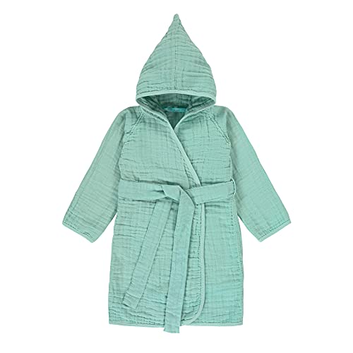 LÄSSIG Kinder Bademantel Baumwolle/Muslin Bathrobe mint 12 - 18 Monate von LÄSSIG