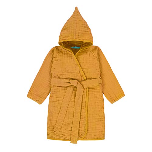 LÄSSIG Kinder Bademantel Baumwolle/Muslin Bathrobe mustard 12 - 18 Monate von LÄSSIG