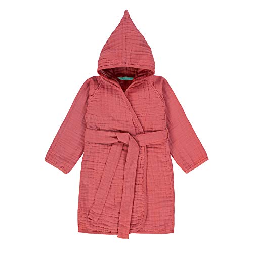 LÄSSIG Kinder Bademantel Baumwolle/Muslin Bathrobe rosewood 12 - 18 Monate von LÄSSIG