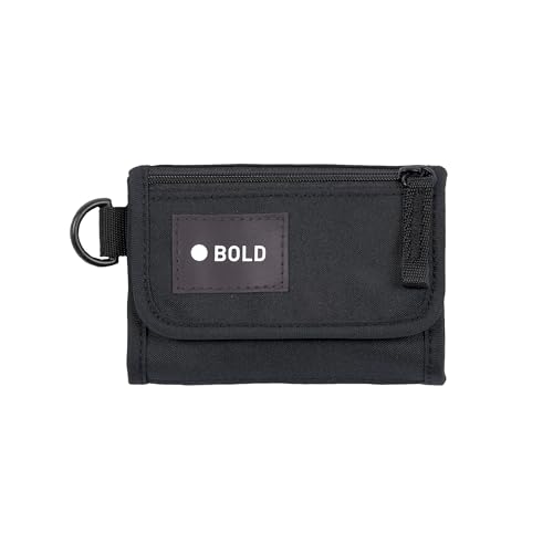 Bold Lässig Kinder Geldbeutel mit Klettverschluss und transparenten Sichtfenster/School Wallet Bold Black von LÄSSIG