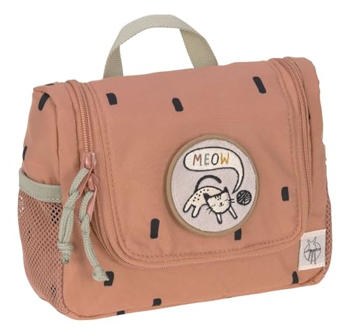 LÄSSIG Kinder Kulturtasche Waschbeutel Waschtasche Kulturbeutel zum Hängen/Mini Washbag Happy Prints Karamell von LÄSSIG