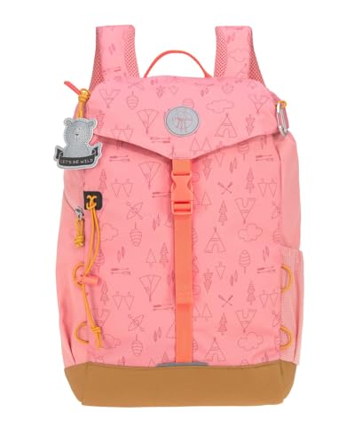 LÄSSIG Kinder Wanderrucksack Kinderrucksack mit Brustgurt gepolsterte Schultergurte wasserabweisend, 14 Liter/Big Outdoor Backpack Adventure Rosa von LÄSSIG