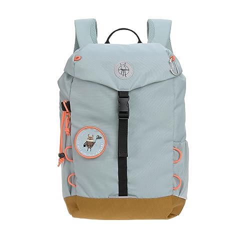 LÄSSIG Kinder Wanderrucksack Kinderrucksack mit Brustgurt gepolsterte Schultergurte wasserabweisend, 14 Liter/Big Outdoor Backpack Nature Hellblau von LÄSSIG