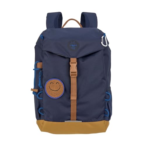 LÄSSIG Kinder Wanderrucksack Kinderrucksack mit Brustgurt gepolsterte Schultergurte wasserabweisend, 14 Liter/Big Outdoor Backpack navy von LÄSSIG