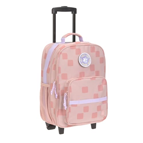 LÄSSIG Kinderkoffer Trolley Reisekoffer mit Teleskopstange und Rollen für Kinder Handgepäck/Trolley Pattern Party Rose von LÄSSIG
