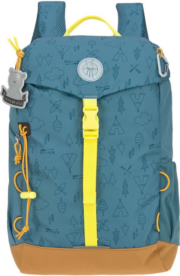 LÄSSIG Kinderrucksack Adventure, Blue, Big Backpack, inkl. thermoisolierter Sitzunterlage, aus recyceltem Material von LÄSSIG