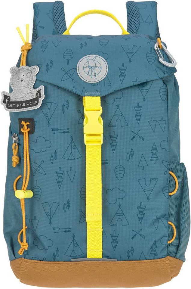 LÄSSIG Kinderrucksack Adventure, Blue, Mini Backpack, inkl. Sitzunterlage, PETA-approved vegan, aus recyceltem Material von LÄSSIG