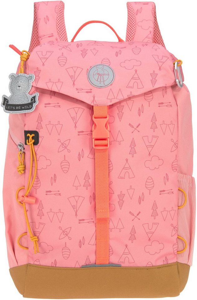 LÄSSIG Kinderrucksack Adventure, rose, Big Backpack, inkl. thermoisolierter Sitzunterlage, aus recyceltem Material von LÄSSIG