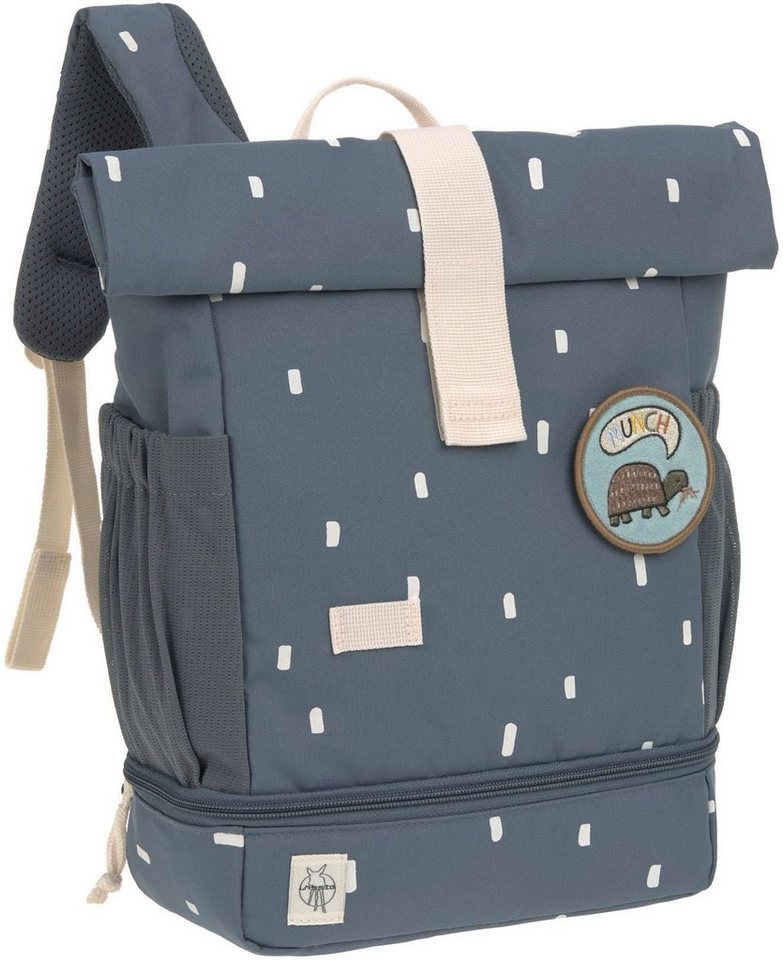 LÄSSIG Kinderrucksack Happy Prints, Mini Rolltop, Midnight Blue von LÄSSIG