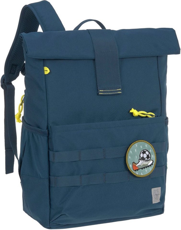 LÄSSIG Kinderrucksack Medium Rolltop Backpack, navy, aus recycelten PET-Flaschen von LÄSSIG