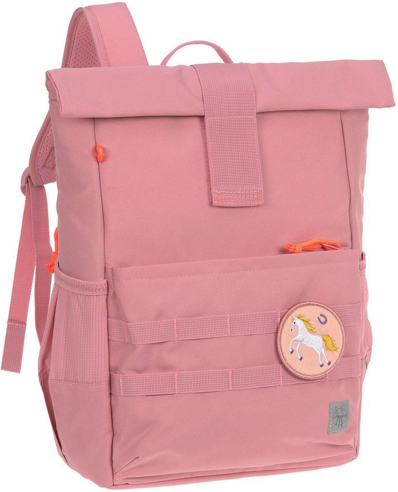 LÄSSIG Kinderrucksack Medium Rolltop Backpack, pink, aus recycelten PET-Flaschen von LÄSSIG