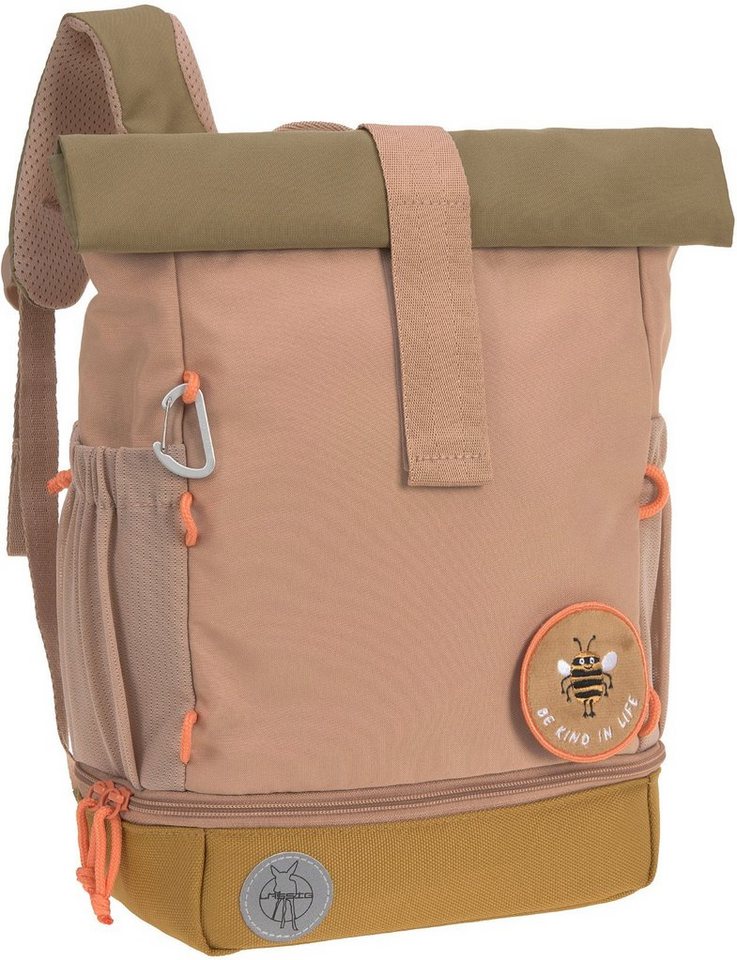 LÄSSIG Kinderrucksack Nature, Mini Rolltop Backpack, Hazelnut, aus recycelten PET-Flaschen von LÄSSIG