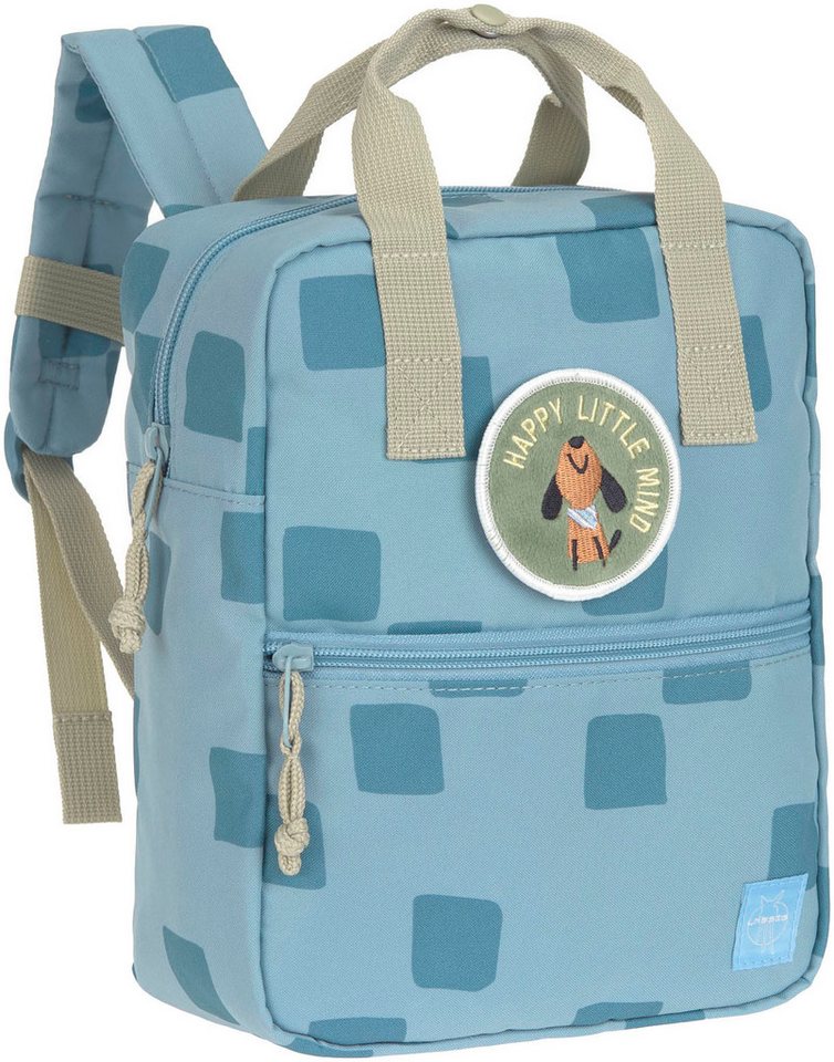 LÄSSIG Kinderrucksack Pattern Party Mini Square Backpack blue von LÄSSIG