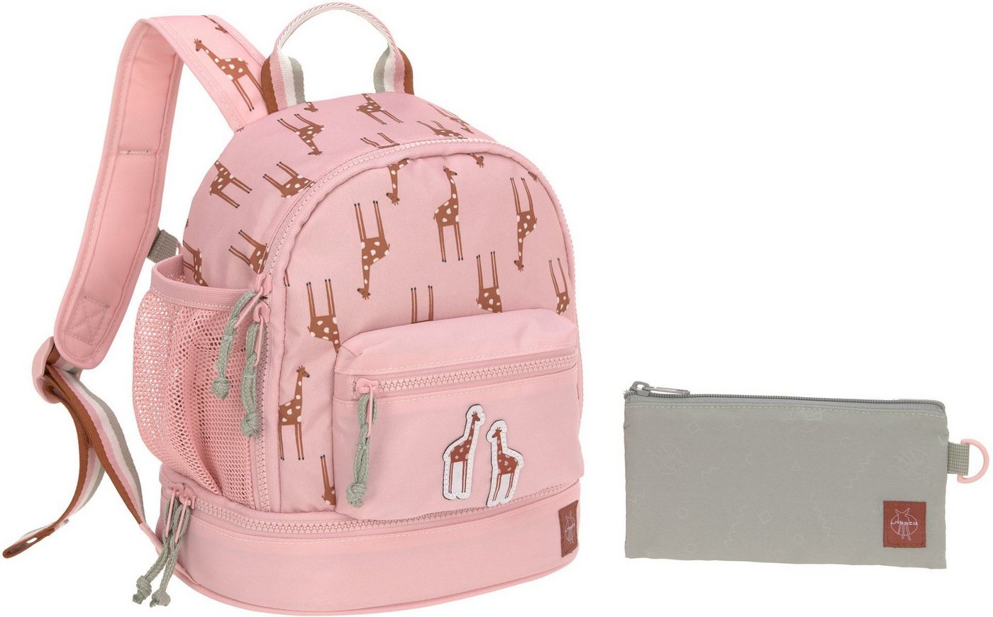 LÄSSIG Kinderrucksack Safari, Giraffe, Rose von LÄSSIG