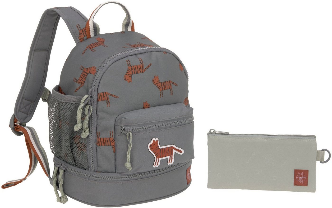 LÄSSIG Kinderrucksack Safari, Tiger, Grey von LÄSSIG