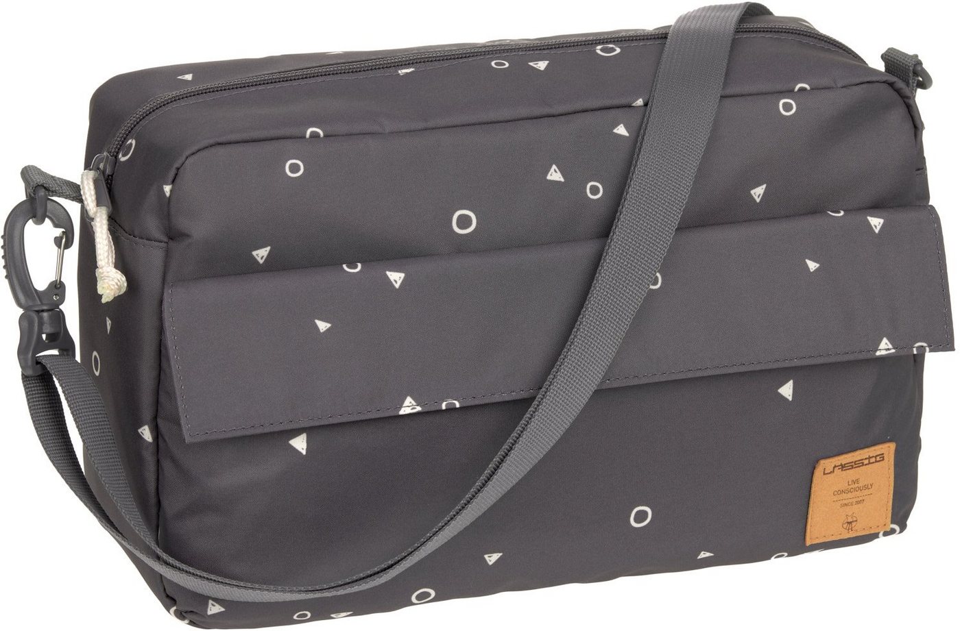 LÄSSIG Kinderwagen-Tasche Casual, Buggy Organizer Bag, Universe Anthracite, für Kinderwagen oder Buggy, PETA-approved vegan von LÄSSIG