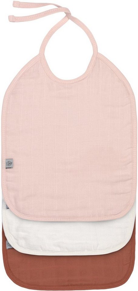 LÄSSIG Lätzchen Muslin/Terry Medium Bib, powder, (Set, 3-St) von LÄSSIG