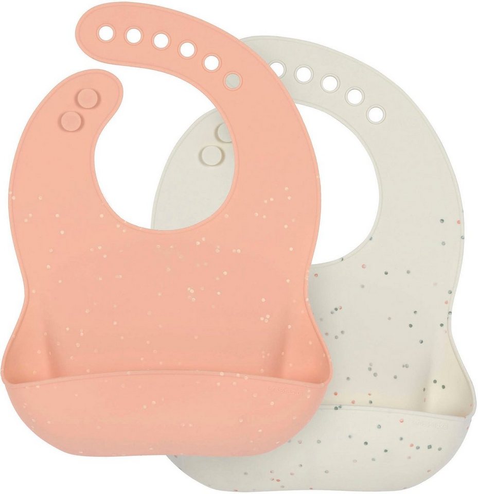 LÄSSIG Lätzchen Silicone Bib, Apricot/Nature von LÄSSIG