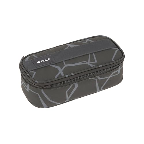 LÄSSIG Bold Schlampermäppchen Stiftemäppchen Schule/School Spacy Pencil Case Bold Edges Grey von LÄSSIG