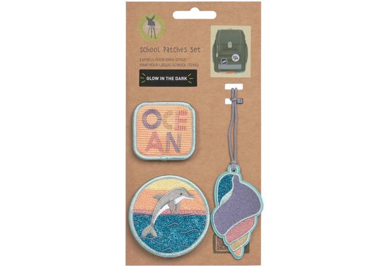 LÄSSIG Schulranzen School Patches Set 3-tlg. Dolphin Ocean Edition von LÄSSIG