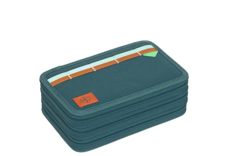 LÄSSIG Schulranzen School Triple Pencil Case - Mäppchen (Unique Dark Green) von LÄSSIG