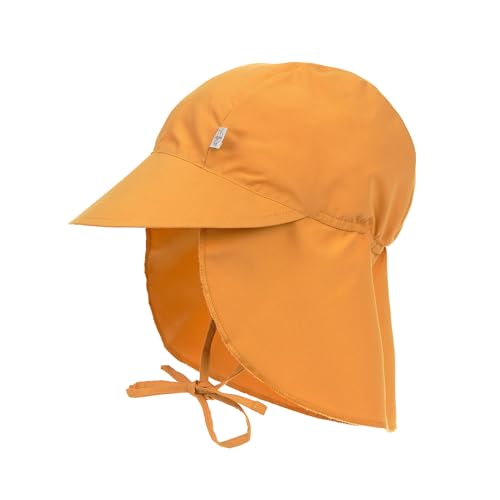 LÄSSIG Baby Kinder Schirmmütze mit UV-Schutz und langem Nackenschutz/Sun Protection Flap Hat gold, 3-6 Monate, Größe: 43/45 von LÄSSIG