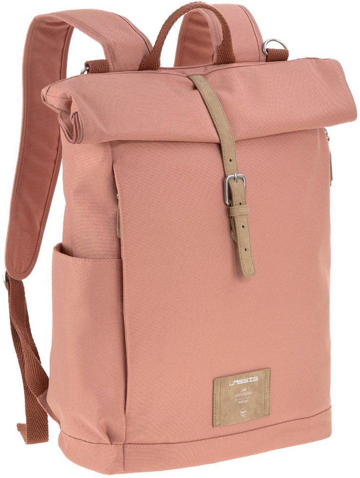 LÄSSIG Wickelrucksack Green Label, Rolltop, cinnamon, PETA-approved vegan, zum Teil aus recyceltem Material von LÄSSIG