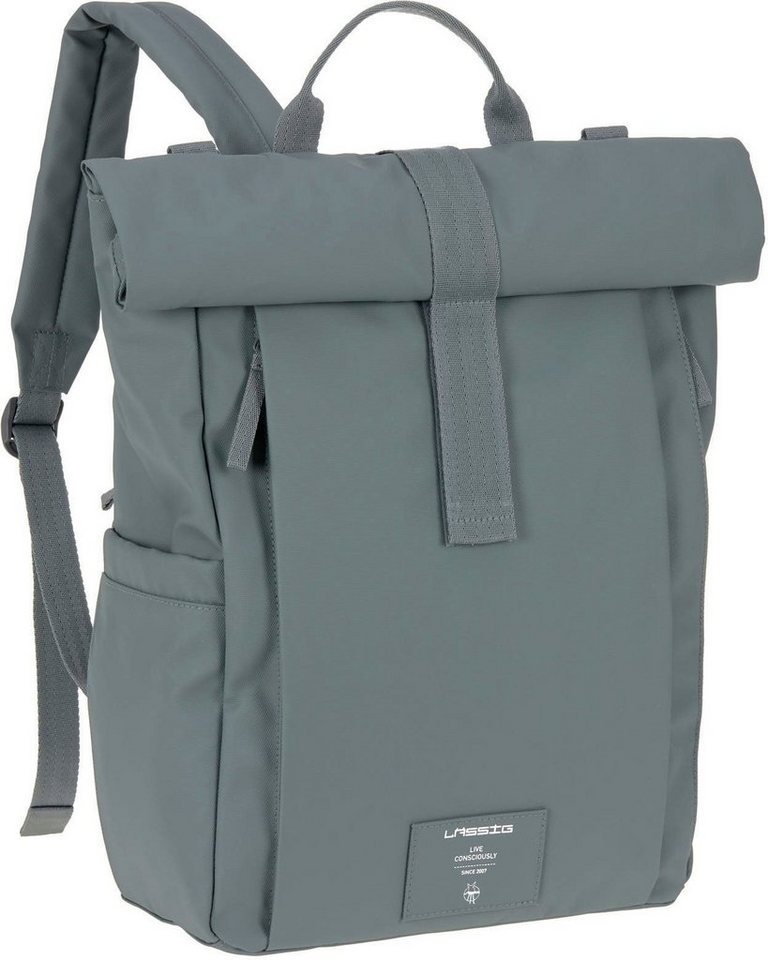 LÄSSIG Wickelrucksack Green Label, Rolltop Up, anthracite, vegan, zum Teil aus recyceltem Material von LÄSSIG