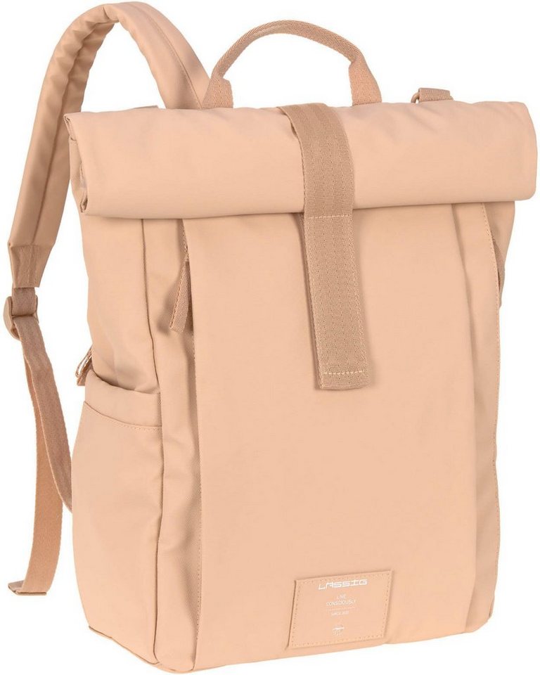 LÄSSIG Wickelrucksack Green Label, Rolltop Up, peach rose, vegan, zum Teil aus recyceltem Material von LÄSSIG