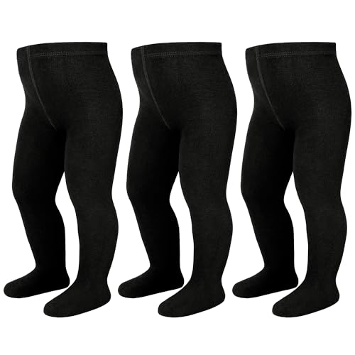 LAETBBE 3 Paare Baby Mädchen Strumpfhose Kinderstrumpfhose Baumwolle Kinder Strumpfhosen Strümpfe Leggings für Mädchen 0-24 Monate. von LAETBBE
