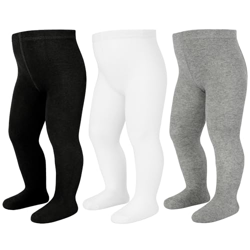 LAETBBE 3 Paare Baby Mädchen Strumpfhose Kinderstrumpfhose Baumwolle Kinder Strumpfhosen Strümpfe Leggings für Mädchen 0-24 Monate. von LAETBBE