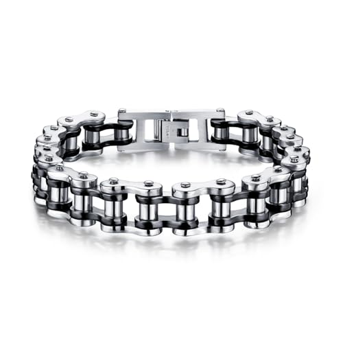 LAFATINA Herren Fahrrad Kette Armband Vatertag Edelstahl Maskuline, 8.38 Zoll LAFATINA Herren Fahrrad Kette Armband Vatertag Edelstahl Maskuline, 8.38 Zoll von LAFATINA