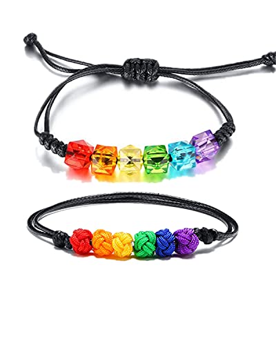 LAFATINA LGBT Gay Lesbian Pride Armband verstellbare handgefertigte Ledermanschette Unisex Wickelverschluss schwarz Armreif Armband LAFATINA LGBT Gay Lesbian Pride Armband verstellbare handgefertigte Ledermanschette Unisex Wickelverschluss schwarz Armreif Armband von LAFATINA