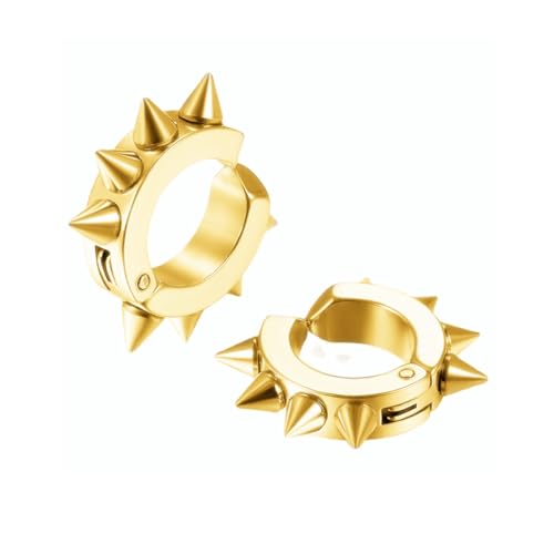 Nieten Clip auf Hoop Ohrringe Set Edelstahl Spikes Ahle Non Piercing Taper Huggie Helix Knorpel Ohrringe Nieten Clip auf Hoop Ohrringe Set Edelstahl Spikes Ahle Non Piercing Taper Huggie Helix Knorpel Ohrringe von LAFATINA