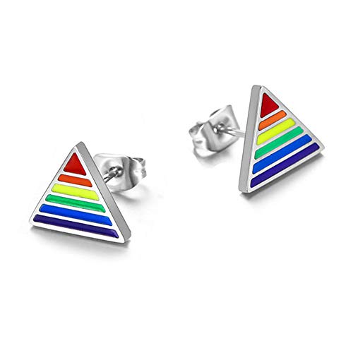 Rainbow LGBT Ohrstecker Set Gay Lesbian Pride Unisex Herren Damen Lesbisch Regenbogen Ohrstecker Mode von LAFATINA
