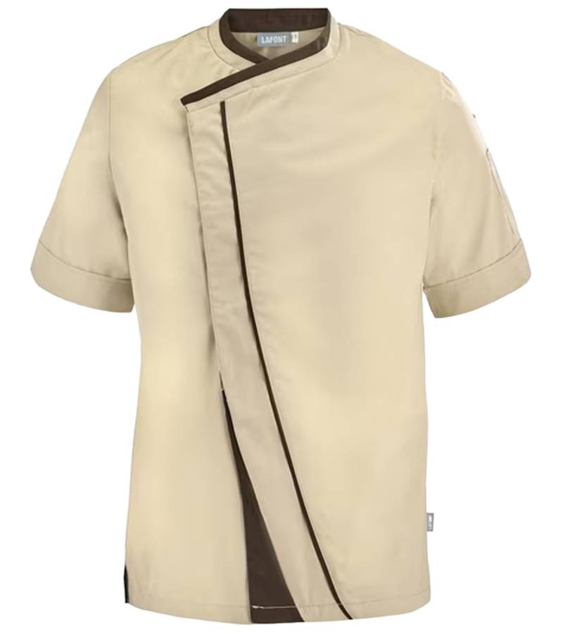 LAFONT Herren Überkreuzte Arbeits-Jacke mit Twill-Jacquard Freizeit-Jacke 62499043 Beige von LAFONT