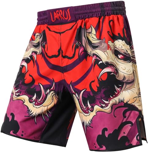 LAFROI Herren Jiu Jitsu MMA Cross-Training Box Shorts Trunks Fight Wear-QJK06 Blood Moon Size LG von LAFROI