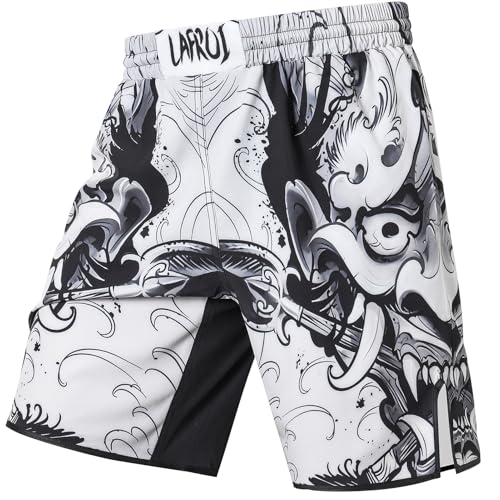 LAFROI Herren Jiu Jitsu MMA Cross-Training Box Shorts Trunks Fight Wear-QJK06 Hannya Size SM von LAFROI