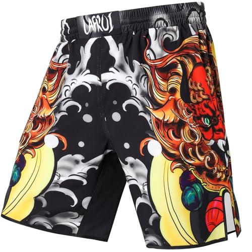 LAFROI Herren Jiu Jitsu MMA Cross-Training Box Shorts Trunks Fight Wear-QJK06 Lion Dance Size XL von LAFROI