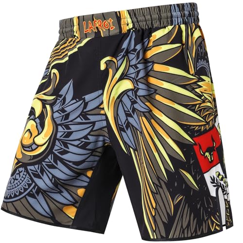 LAFROI Herren Jiu Jitsu MMA Cross-Training Box Shorts Trunks Fight Wear-QJK06 Royal Size MD von LAFROI