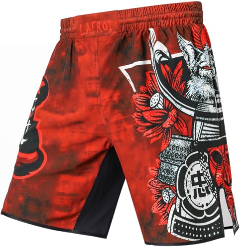 LAFROI Herren Jiu Jitsu MMA Cross-Training Box Shorts Trunks Fight Wear-QJK06 Warrior Size SM von LAFROI