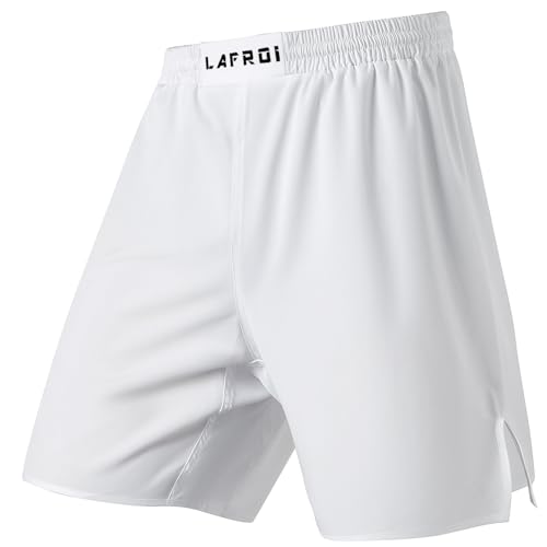LAFROI Herren Jiu Jitsu MMA Cross-Training Box Shorts Trunks Fight Wear-QJK06 White Size XL von LAFROI