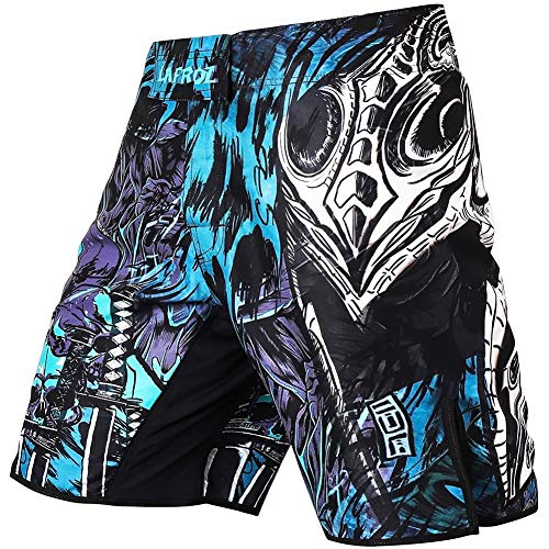 LAFROI Herren MMA Cross-Training Box Shorts Trunks Fight Wear mit Kordelzug und Tasche (LA Commander,MD) von LAFROI