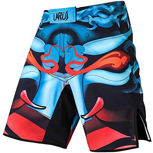 LAFROI Herren MMA Cross-Training Box Shorts Trunks Fight Wear mit Kordelzug und Tasche (Vengeance,LG) von LAFROI