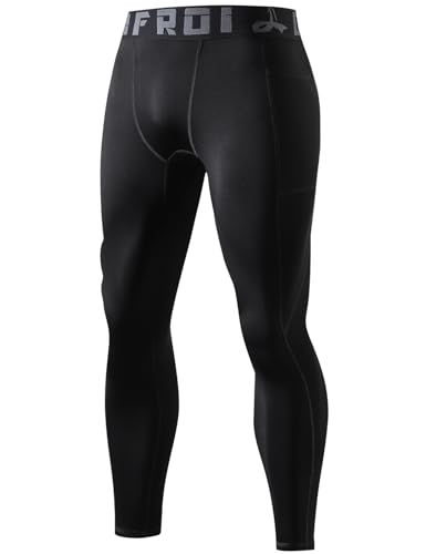LAFROI Herren Schnelltrocknende Kompressions-Thermisch Leggings-MYSK01 Black Size XL von LAFROI